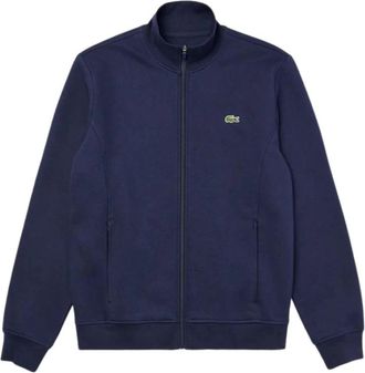 Lacoste Sweatshirt met rits van katoenmix - Heren - Vesten met rits - Blauw - S - Katoen - Hoodies & sweatvesten