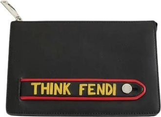 Fendi Pre-owned Clutches, female, Black, Size: ONE SIZE Pre-owned Pochette Femme