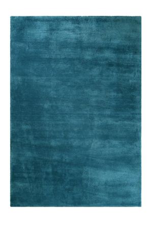 Esprit Alfombra de sal&oacute;n de mech&oacute;n, pelo largo, azul petroleo 190x130