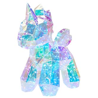 Beliani Decoraci&oacute;n Led Iridiscente Unicornio Hologr&aacute;fico Usb Multicolor Fornax