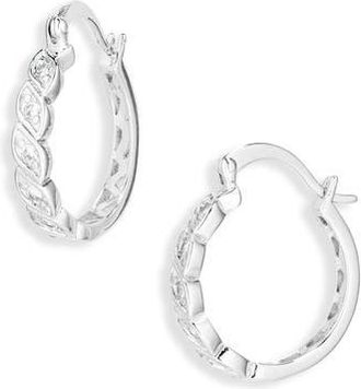 Sterling Forever Julietta Cubic Zirconia Hoop Earrings in Silver at Nordstrom Rack