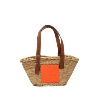 Loewe Pre-owned Tote Bags, female, Beige, Size: ONE SIZE Pre-owned Raffia Tote