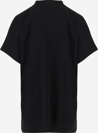 Balenciaga Womens Rhinestone Cotton T-Shirt Black T-Shirts & Jerseys