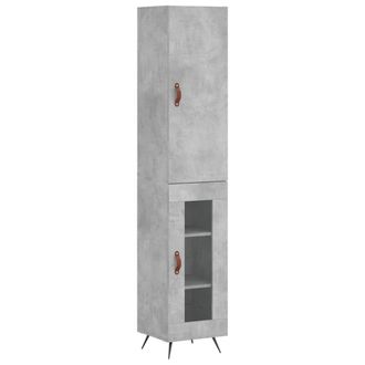 vidaXL Vidaxl - Aparador De Madera Contrachapada Gris Hormig&oacute;n 34,5x34x180 Cm