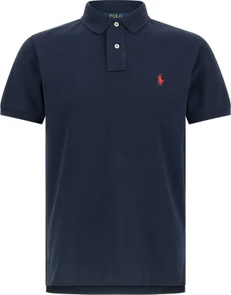 Polo Ralph Lauren Logo Embroidery Shirt Polo Blu-Uomo