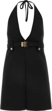 Miu Miu Black Stretch Wool Dress