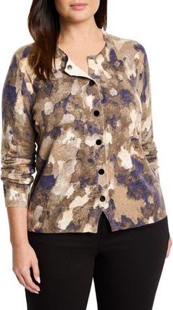 Nic+Zoe Camo Cardigan in Indigo Multi at Nordstrom Rack, Size 2X