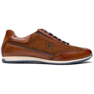 Bugatti Mens Low Profile Trainers - Tan Leather - Size UK 11