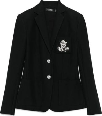 Lauren Ralph Lauren single-breasted lined blazer - Zwart