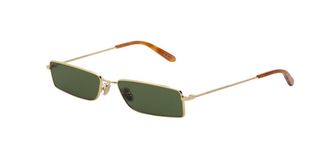 Retro Superfuture CHOPPER LIGHT HAVANA R0T Mens Sunglasses Gold Size 55