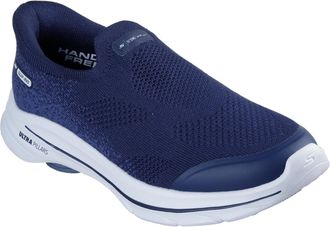 Skechers Womens Go Walk 8 Nova Sneaker, Navy Textile/Trim, 5.5 UK