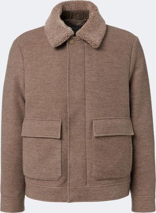 Canali Chaqueta de lana y cachemir con borrego