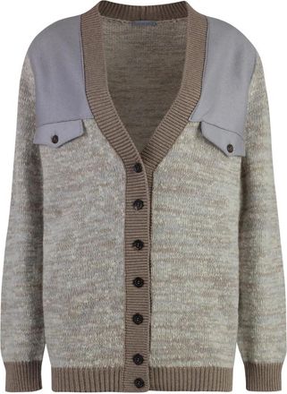Malo Kasjmier Vest met Voorflapzakken - Dames - Cashmere truien - Beige - XS - Kasjmier - Truien & Vesten