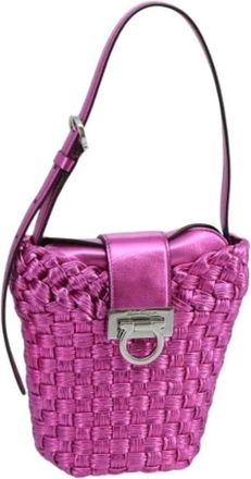 Ferragamo Pre-owned Shoulder Bags, female, Pink, Size: ONE SIZE Pre-owned Shoulder Bag