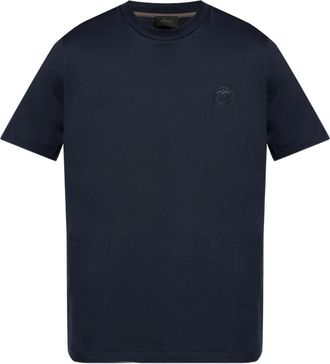 Brioni T-shirt con logo - Blu