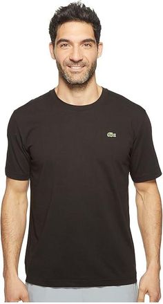 Lacoste Sport Short Sleeve Technical Jersey T-Shirts Shirt Mens T Shirt Black : 7 (2XL), Cotton/Polyester