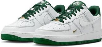 Nike Air Force 1 07 Sneaker in White/Green/Gold at Nordstrom, Size 9.5