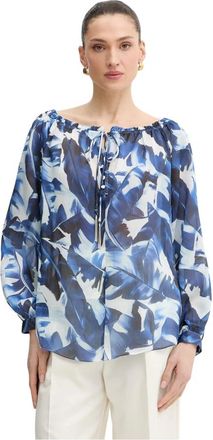 Guess Dames, Blouses & Shirts, Blauw, Maat: S Poliester