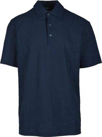 Herno Katoenen Polo Shirt - Klassiek Model - Heren - Polos - Blauw - 4XL - Katoen - Tops