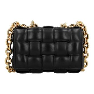 Bottega Veneta Pre-owned Chain Cassette Shoulder Bag - Dames - Vintage Schoudertas - Zwart - ONE Size - Leer - Vintage