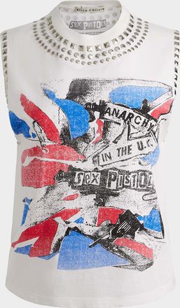 Alice & Olivia Micah Embellished Muscle Tee