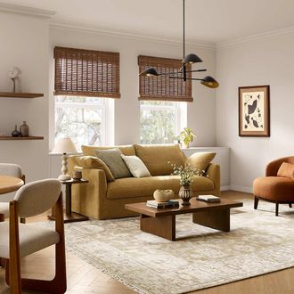 Castlery Agnes Slipcover Storage Sofa, Brown, Multifunctional Design with Hidden Storage