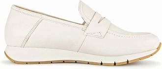 Gabor Zachte leren damesloafer - Beige - Dames - Loafers - Beige - 38 1/2 EU - Leer - Schoenen