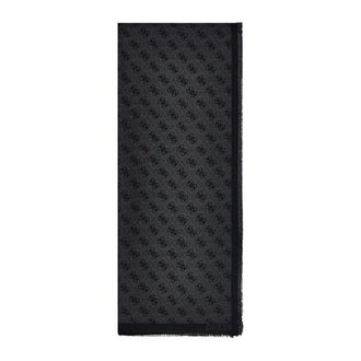 Guess Bufanda con Logo Jacquard - Accessories - Mujer - Negro - ONE SIZE
