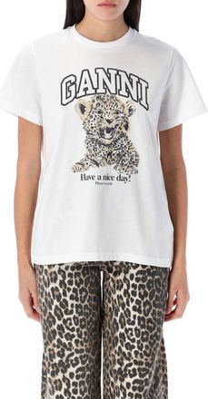 Ganni White Logo T-Shirt