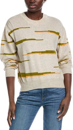 Brodie Glitch Zebra Wool & Cashmere-Blend Sweater