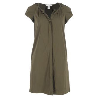 Diane Von F&uuml;rstenberg Diane Von Furstenberg Luisa Mini Dress in Olive Green Nylon