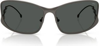 Diesel 65mm Pillow Sunglasses in Matte Gun Metal /Dark Grey at Nordstrom