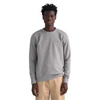 GANT Heren Sweatshirt met ronde hals (Grijs)