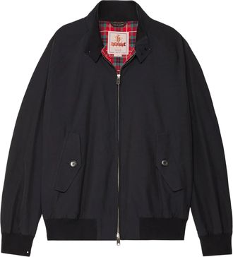 Baracuta Bomber Jacket with Zip-Up Front and Tartan Lining