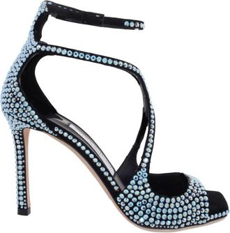 Jimmy Choo London Azia 95 Crystal Embellished Sandals, Brand Size 36 ( US Size 6 )