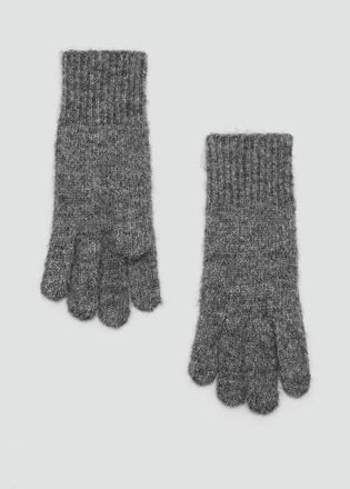 Mango Guanti maglia tinta unita grigio antracite - Donna - Taglia unica - MANGO