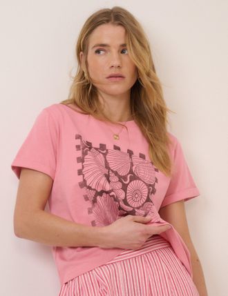 Nobody's Child Pink Seashell Graphic T-Shirt