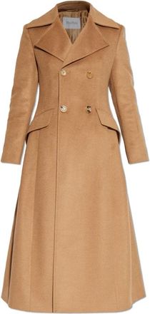 Max Mara Lepanto Jas - Dames - Mantel - Beige - S - Wol - Jassen