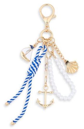 Leith Nautical Beaded Bag Charm in Blue Multi- Gold at Nordstrom Rack