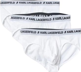 Karl Lagerfeld Logo Brief Set (Set van 3) - Heren - Onderbroek - Wit - M - Katoen - Ondergoed