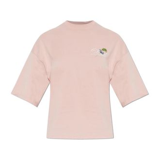 Diesel T-Cropyn T-Shirt - Dames - T-shirts - Roze - XS - Katoen - Tops