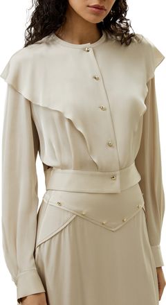 LilySilk Double Yoke Semi-Sheer Silk Blouse for Women