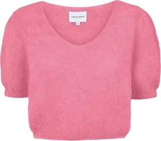 Americandreams Zachte Roze Pullover Lolanda - Dames - Ronde hals truien - Roze - M - Wol - Truien & Vesten
