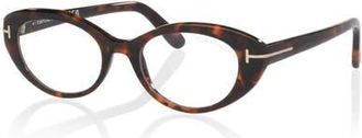 Tom Ford 50mm Oval optical glasses in Tortoise at Nordstrom