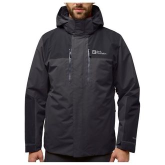Jack Wolfskin Jasper 3In1 Jacket Doppeljacke f&uuml;r Herren | grau/schwarz