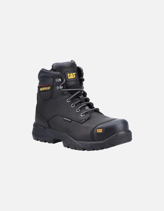 CAT Mens Caterpillar Mens Spiro Lace Up Waterproof Safety Boot - Black - Size: 10