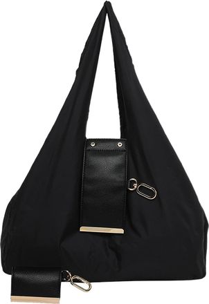 Generic Leather Tote Bag - Foldable PU Handbag Pouch | Large Stylish Carryall | Multipurpose Travel Shopping Tote Organizer Durable Fashionable Bag For Women 