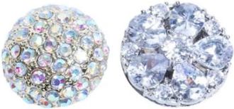 Maison Margiela Accessoires, Dames, Veelkleurig, ONE Size, Kristal Versierde Stud Oorbellen