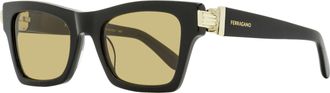 Ferragamo Ferragamo Womens Gancini Evolution Sunglasses SF2013S 011 Black 52mm