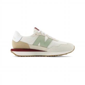 New Balance Womens 327 Retro Style Sneakers In White/green